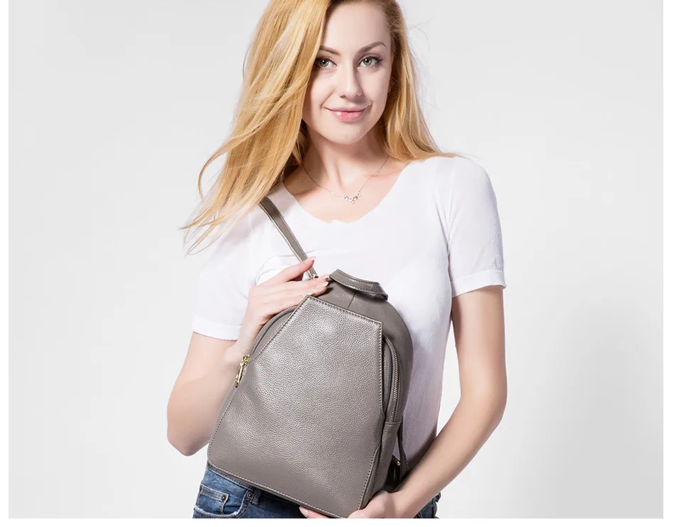 REALER женский модный рюкзак высокого качества из натуральной кожи, школьный рюкзак для девочек подростков, маленький рюкзак кожаный，сумка женская через плечо，дамские сумки