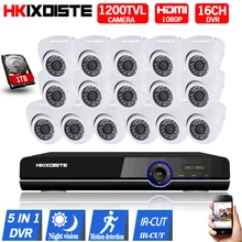 16ch 1200TVL 720P Security Camera CCTV Surveillance Camera 16CH AHD 1080P 1080P DVR 5 IN 1 Hybrid DVR NVR HVR Support AHD Camera