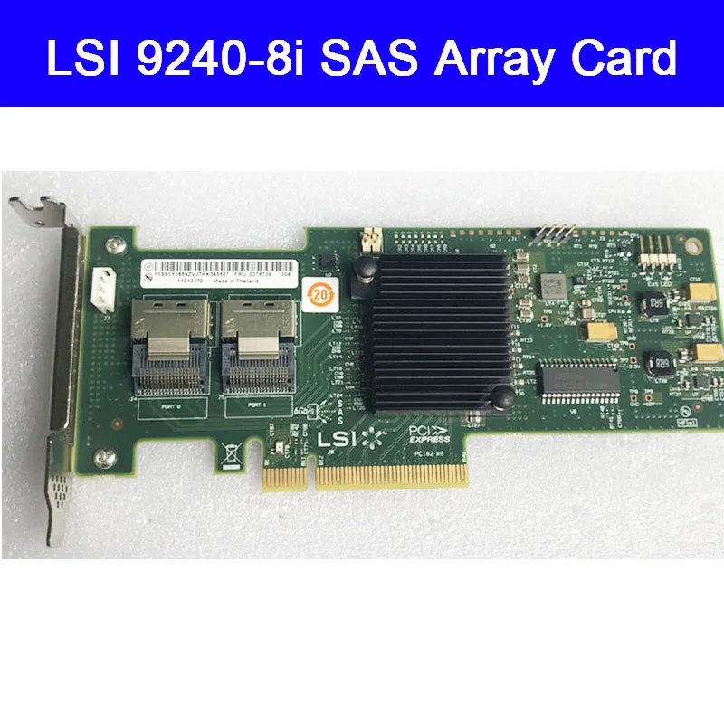  Avago LSI MegaRAID SAS 9240-8i LSI00200 SAS2008-IT 8 port NO-RAID SFF8087 6Gb PCI-E 20X8 Controller