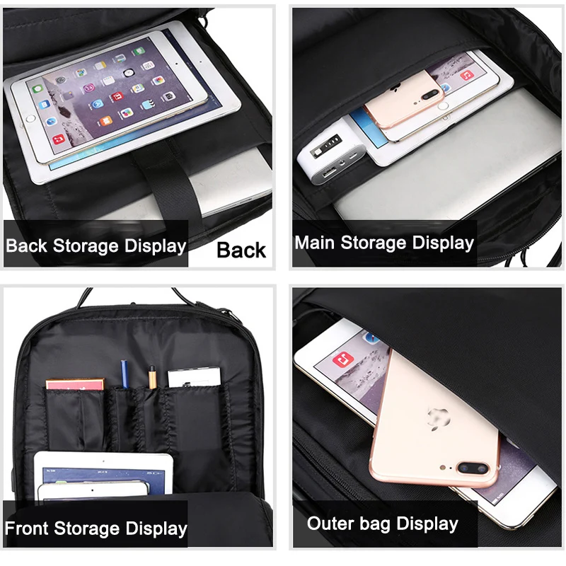 Сумка для ноутбука Macbook Air Pro, Противоугонный рюкзак для ноутбука retina 11 12 13 14 15 15,6 дюймов с usb-портом для Xiaomi Air hp Dell