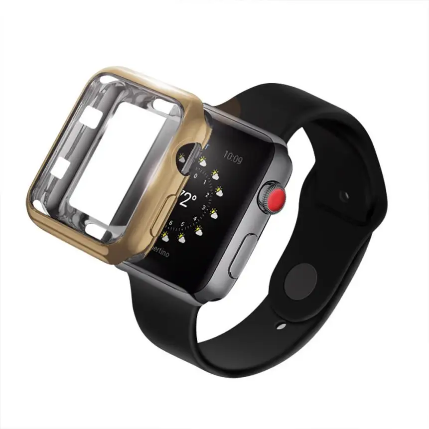 Ультратонкий защитный чехол из ТПУ Hiperdeal для Apple Watch Series 3 38 мм смарт часов Прямая