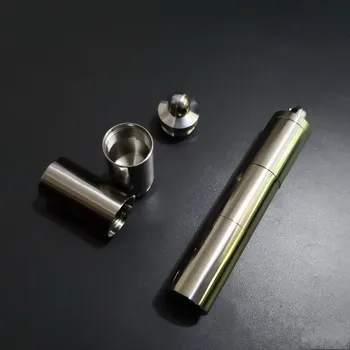 

Pure titanium small pill box hypoallergenic multi-pack sub-package sealed seasoning tank portable waterproof storage bottle