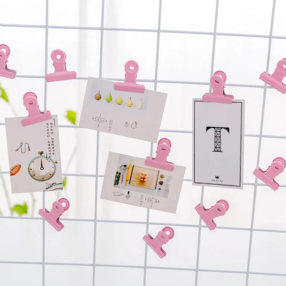 

3PCS/Lot Pink Metal Binder Clips Folder Notes Photo Letter Paper Clip Clamp School Office Stationery for Kids Student