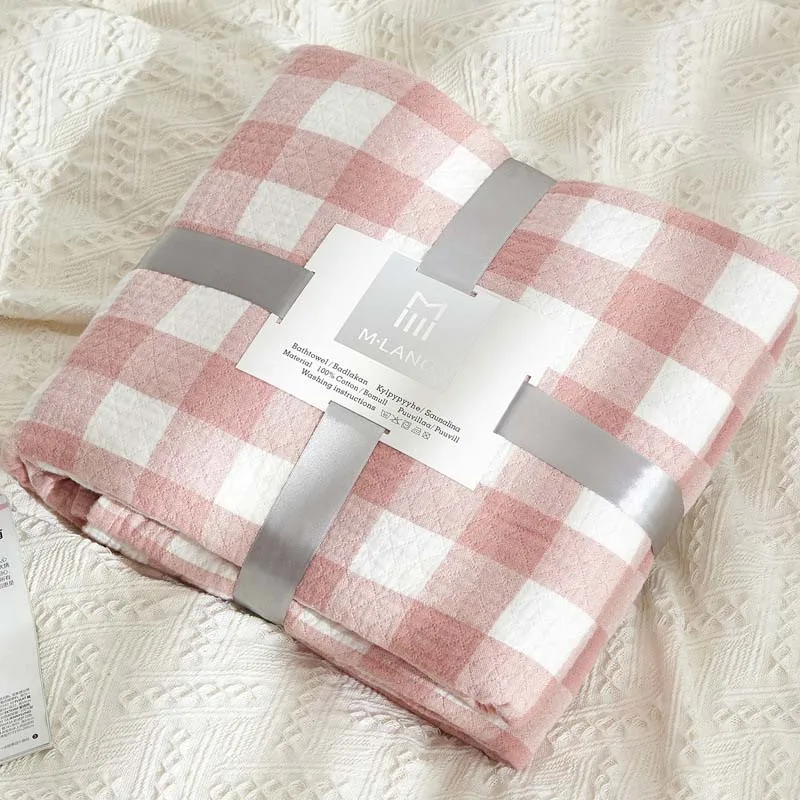 Хлопковое газовое мягкое муслиновое полотенце одеяло для детей и взрослых одеяло на кровать/диван/самолет/путешествия