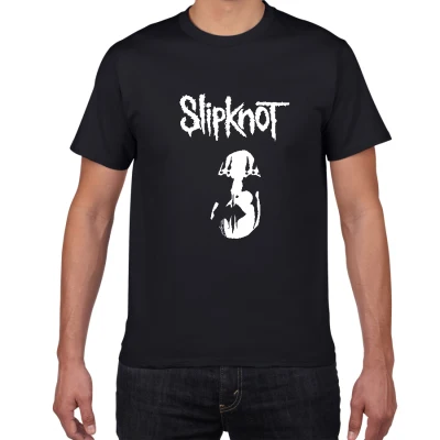 Новая волна американского тяжелого металла Slipknot Футболка мужская металлическая лента хлопок футболка хип хоп Уличная крутая мужская одежда - Цвет: W343 black