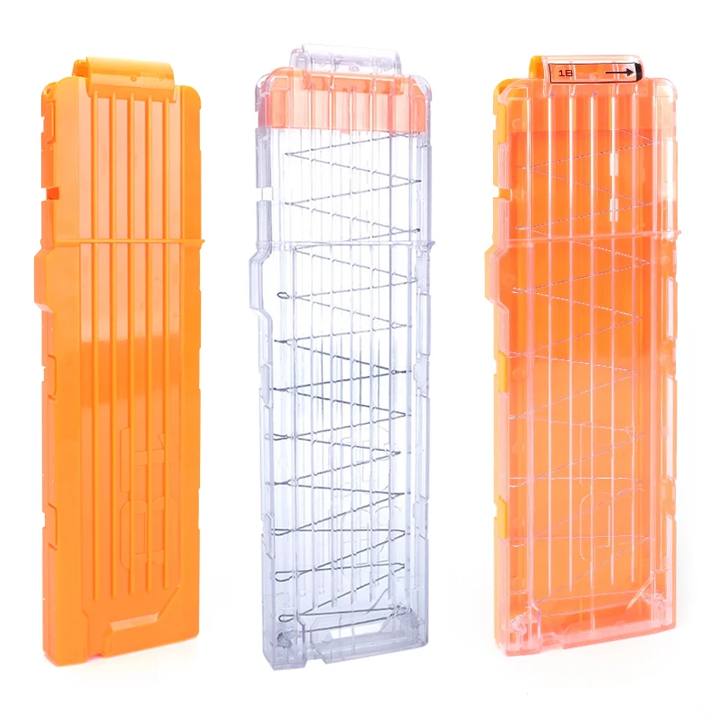 Universal 18/612 Reload Clip Magazines Gun Bullet Clip Replacement Plastic Magazines Toy Gun Soft Bullet Clip for Nerf