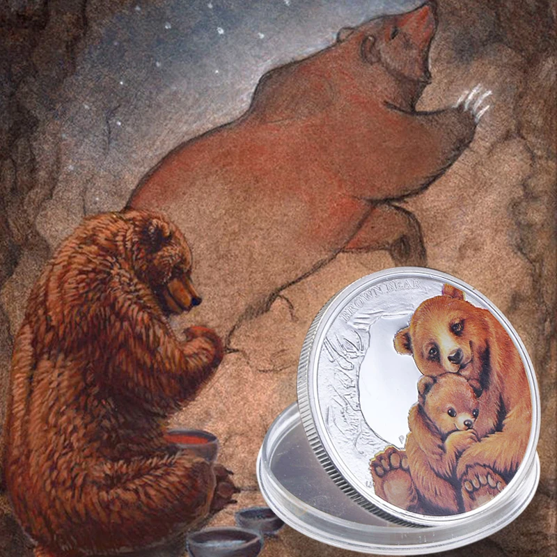 Wr 999 Silver Coins Wild Snow Wolf Pattern Colouring Commemorative Wr 999 Silver Coins Wild Snow Wolf
