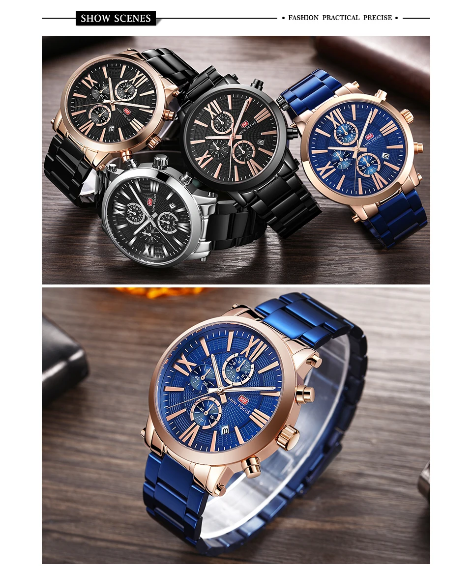 Мини-фокус военные спортивные часы для мужчин лучший бренд класса люкс кварцевые часы мужские 3 суб-циферблата 6 стрелки светящиеся руки водонепроницаемые наручные часы