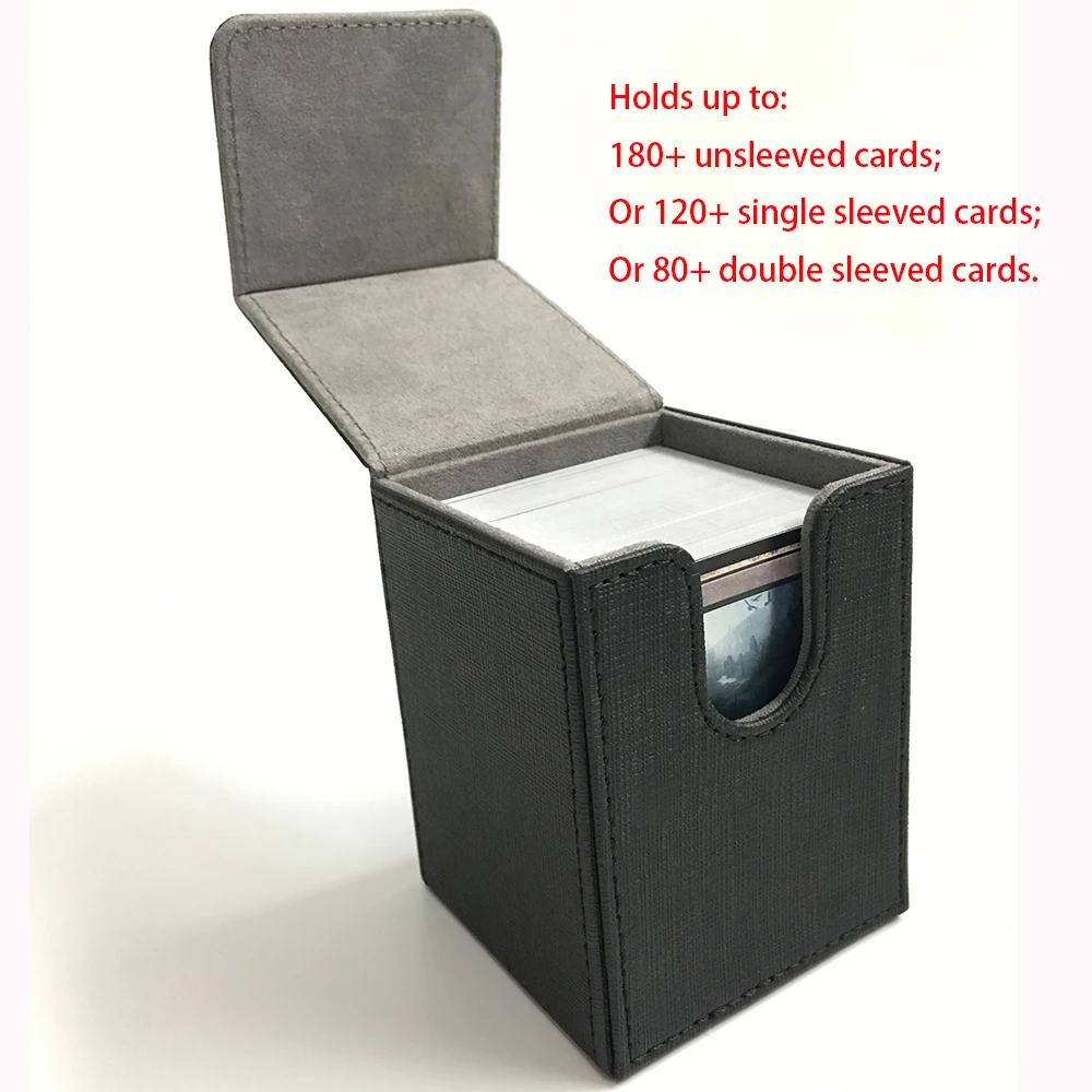 Black Color Top loading and Side loading Small Size Deck Box Top Open Deck Case For Magic Board Game Cards: Black Color Black Color Top loading and Side loading Small Size Deck Box Top Open Deck Case For Magic Board Game Cards: Black Color