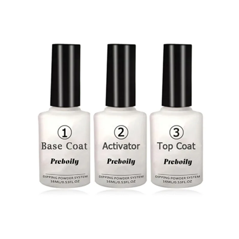 16ml Brush Saver Activator Gel Base&Top For Nail Dip Powder Natural Dry