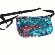 My House Hot Pretty Outdoor Sports Casual Double Color Sequins Unisex Chest Bag Free Shipping Nov12