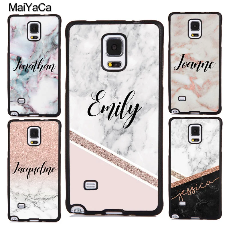 MaiYaCa Мрамор персонализированный именной чехол для samsung Galaxy A50 A70 A10 A20 A30 A40 S7 S8 S9 S10 S10e Note 8, 9, 10, плюс