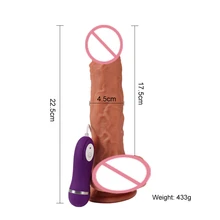 Remote Control Vibrating Big Dildo Soft Waterproof Large Suction Hands-free Realistic Penis Cock Female Masturbation Toys Penis