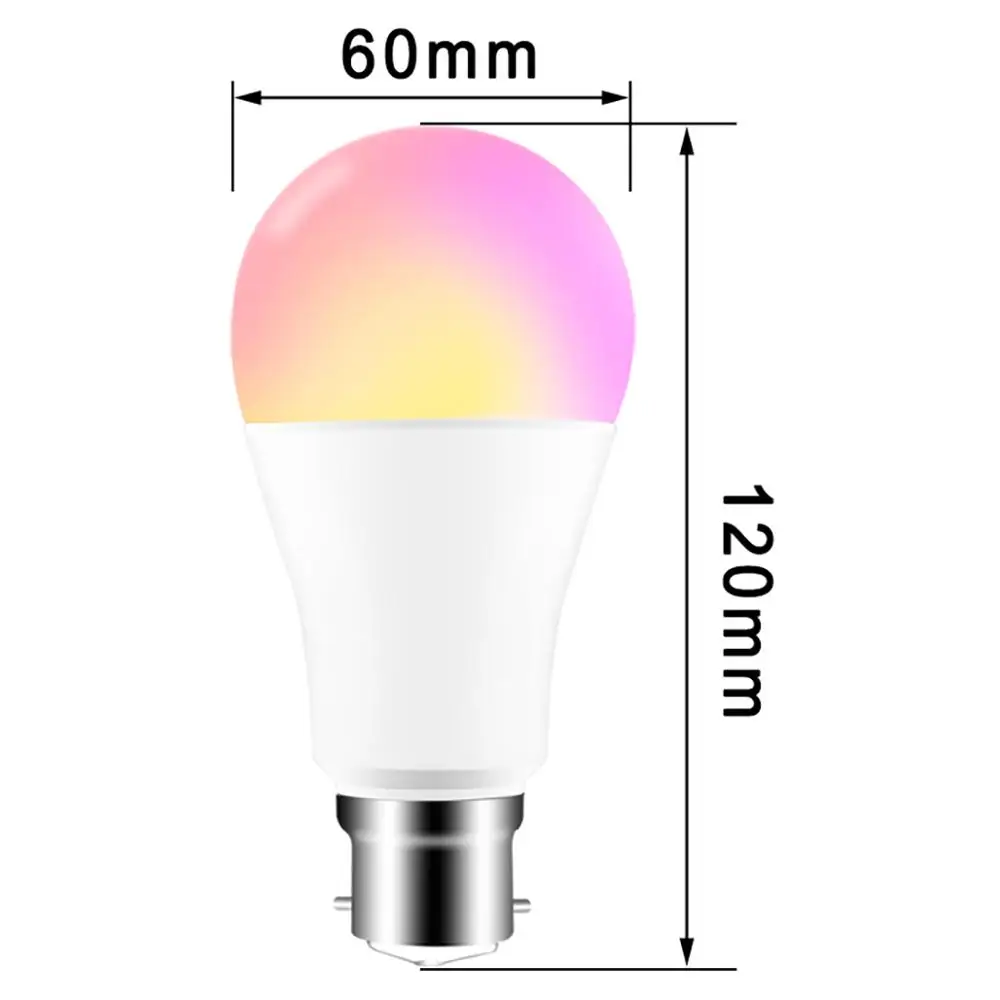 Умный светодиодный Беспроводной лампочка Bluetooth B22 10 Вт RGB Меняющие цвет лампы