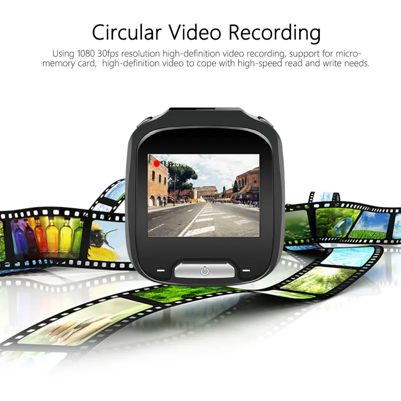 Мини DVR широкоугольный видеорегистратор 1080P видеокамера ночного видения авто камера циклическая запись двойной объектив заднего вида Dash Cam H8