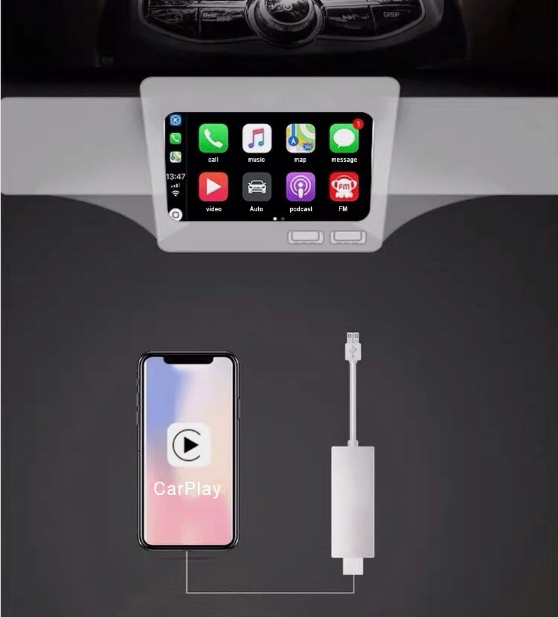 USB Carplay Dongle для Android Auto Link Dongle Портативный навигационный плеер штекер Smart Link gps Apple CarPlay белый