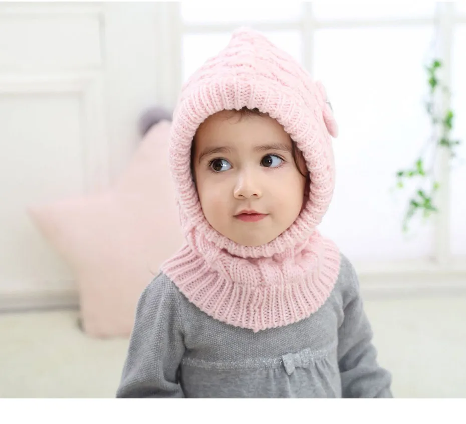 Детская шапка-шлем зимняя кепка для мальчики шапки для девочики шапочки для новорожденных HT012