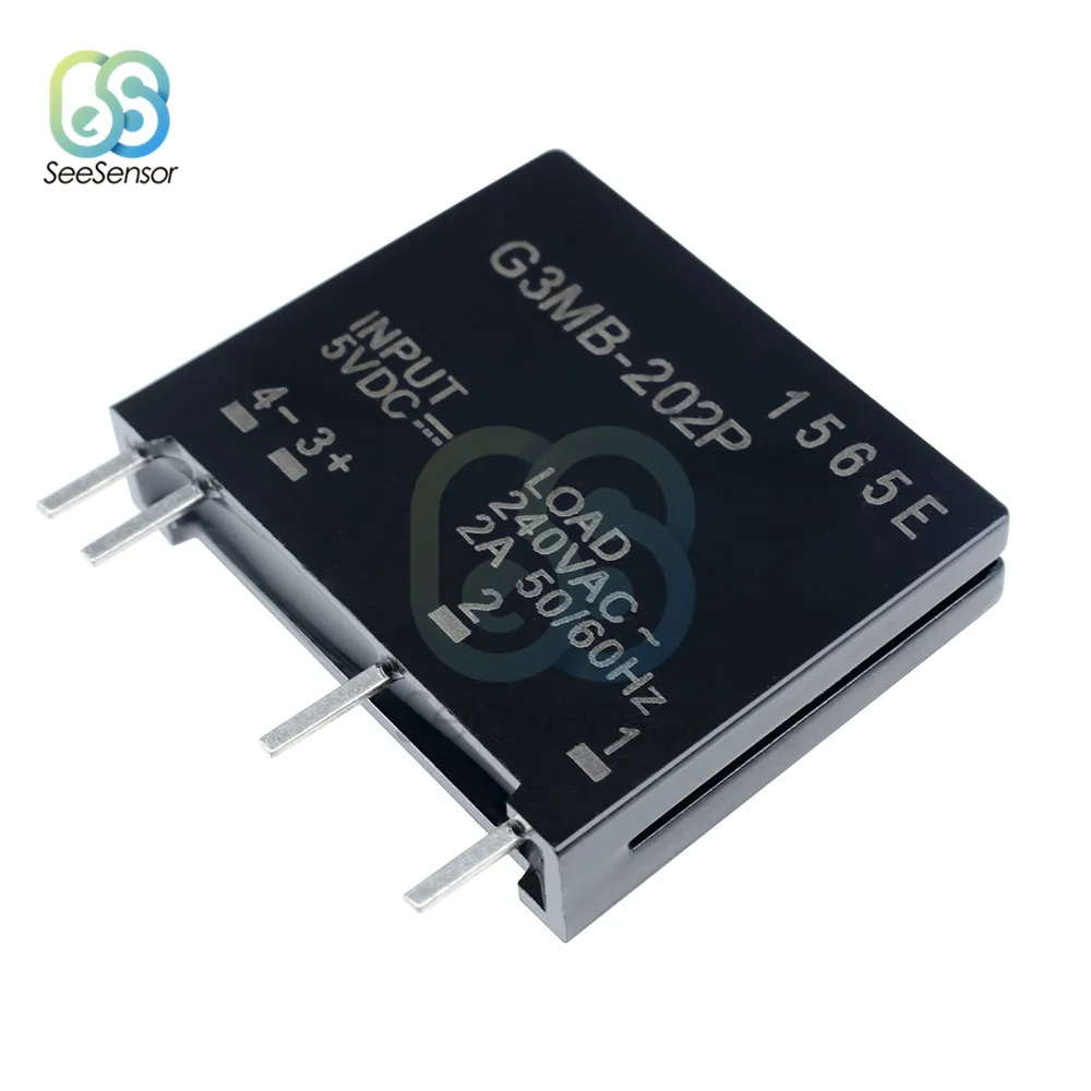 Релейный модуль G3MB-202P G3MB 202P DC-AC PCB, SSR In 5 вольт постоянного тока 12V 24V DC Выход 240V AC 2A 50/60Hz твердотельные реле постоянного тока модуль