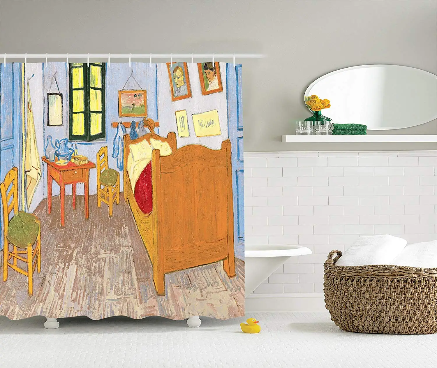Us 16 06 36 Off Shower Curtain Drawings By Vincent Van Gogh Bedroom In The Arles Reproduction In Shower Curtains From Home Garden On Aliexpress