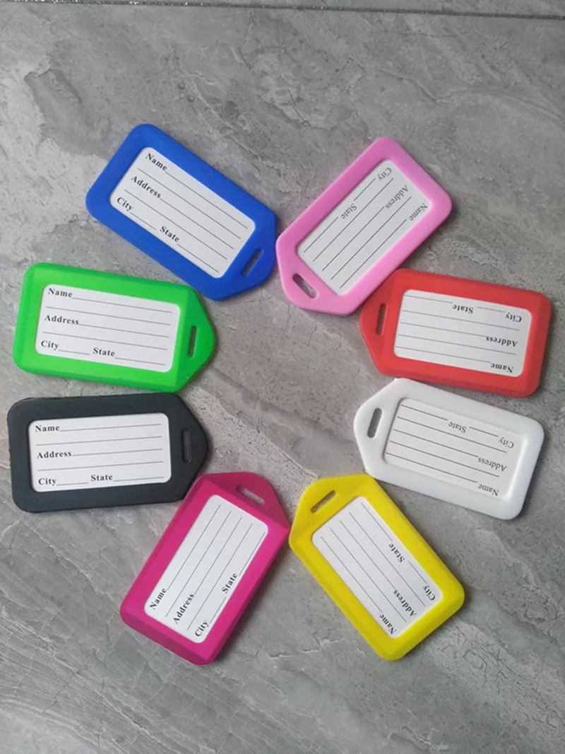 10pcs/lot Travel Accessories Luggage Tag Suitcase ID Address Holder Baggage Boarding Tags Portable Label Wholesale 10pcs/lot Travel Accessories Luggage Tag Suitcase ID Address Holder Baggage Boarding Tags Portable Label Wholesale