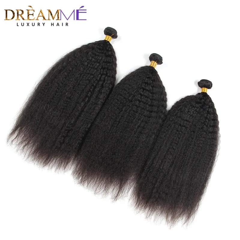 Dreamme queen кудрявые Прямые Натуральные пучки волос индийские волосы Remy 1 шт. только 12