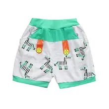 MUQGEW/летние штаны с цветочным принтом «Зебра» модная детская одежда с карманами на пуговицах для мальчиков хлопковые пляжные шорты одежда со штанами