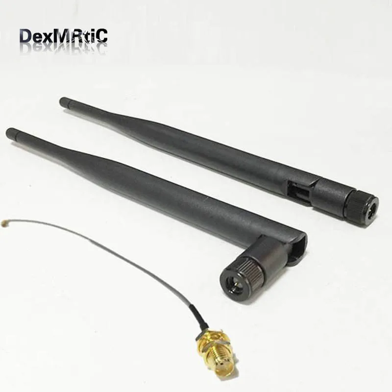 Резиновая антенна 3G 5dBi 850/900/1800/1900/2100 МГц SMA разъем + IPX / u.fl к гнезду ОТРЕЗОК кабеля 15