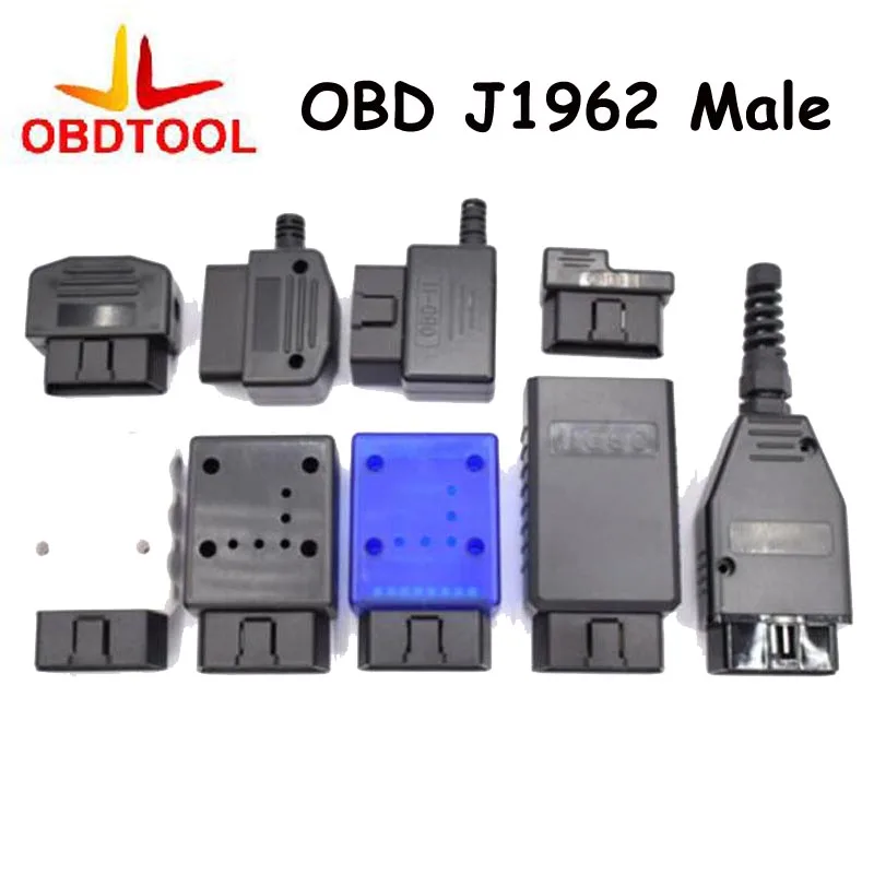 

New OBD2 16Pin Male Female Connector Plug Adapter OBD OBDII EOBD J1962 OBD2 16Pin Wiring Adapter 16Pin Shell 10Pcs