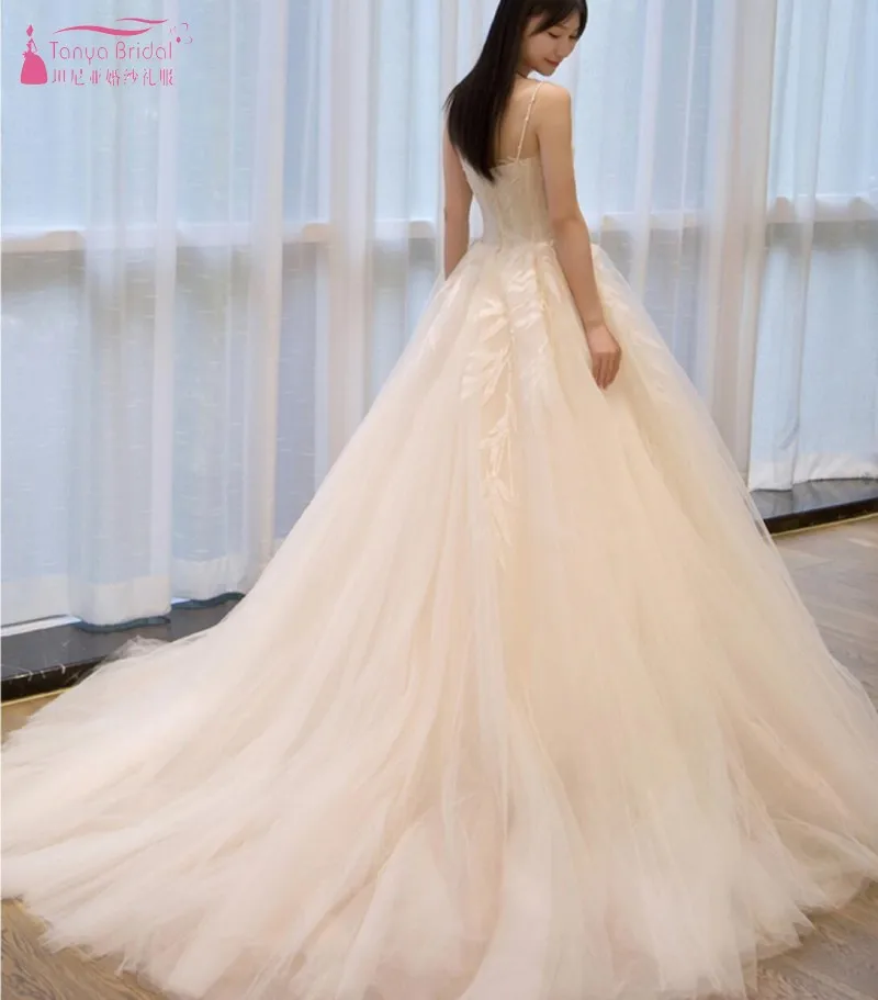 Vintage Wedding Dresses 2019 A Line 80cm Train Tulle Country