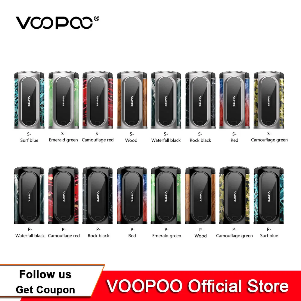 

VOOPOO Vmate Mod 200w Dual 18650 Box Mod Balance Charge Powered Fit for UFORCE T1 8ml Tank Vs Voopoo Drag 157W Mod