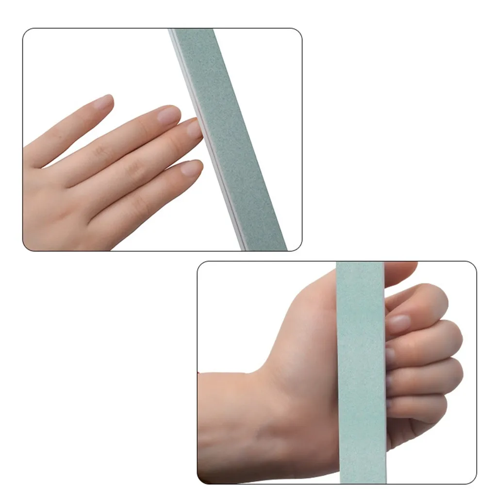 10Pcs Salon Quality Nail Files Set - For Smooth & Shiny Nails - For Professional Manicure Pedicure Use or Home Nail Art DIY