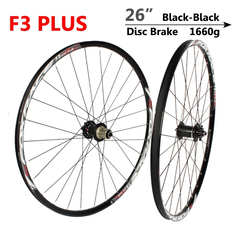 F3 PLUS алюминиевые колеса велосипед 2" 27,5" Сплав MTB велосипед диск колесная система из углеродного сплава велосипедные колеса Горный Би велосипедные колеса et - Цвет: 26-Black-Black