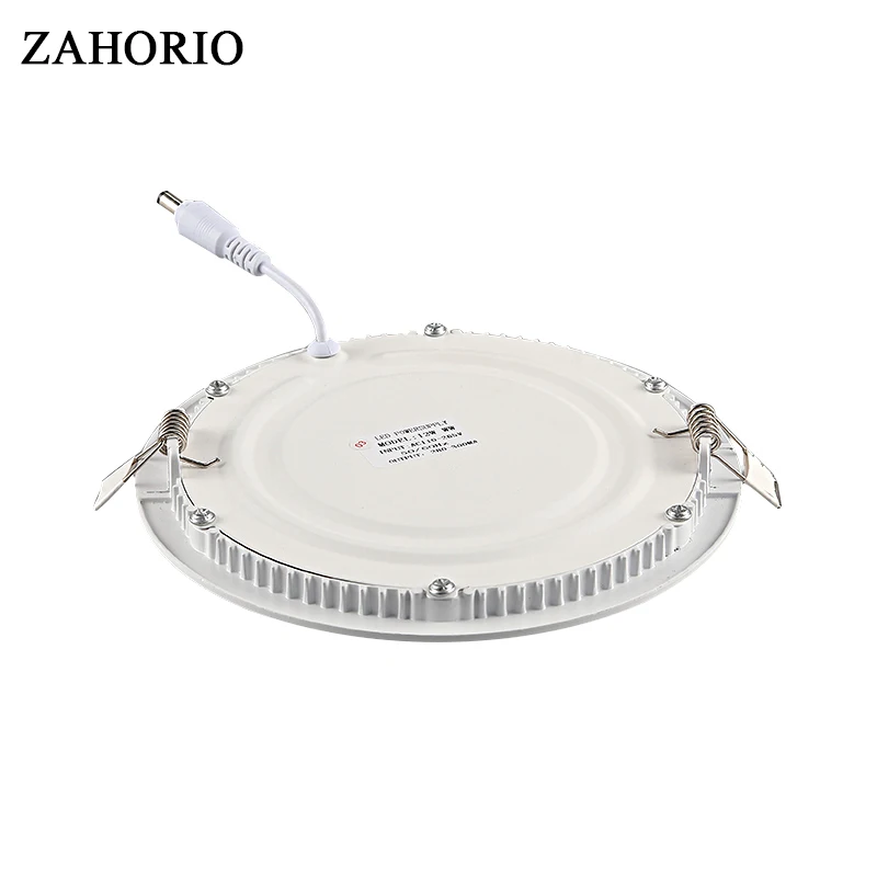 ZAHORIO 5 Вт 18 Вт светодиодные панели круглый ультра тонкий светодиодный светильник теплый белый холодный белый с драйвером и проводом