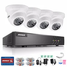 ANNKE 4CH 720P HD CCTV System 1080P HDMI DVR 4PCS IR Outdoor Waterproof Metal Security Camera 720P Home Video Surveillance Kit