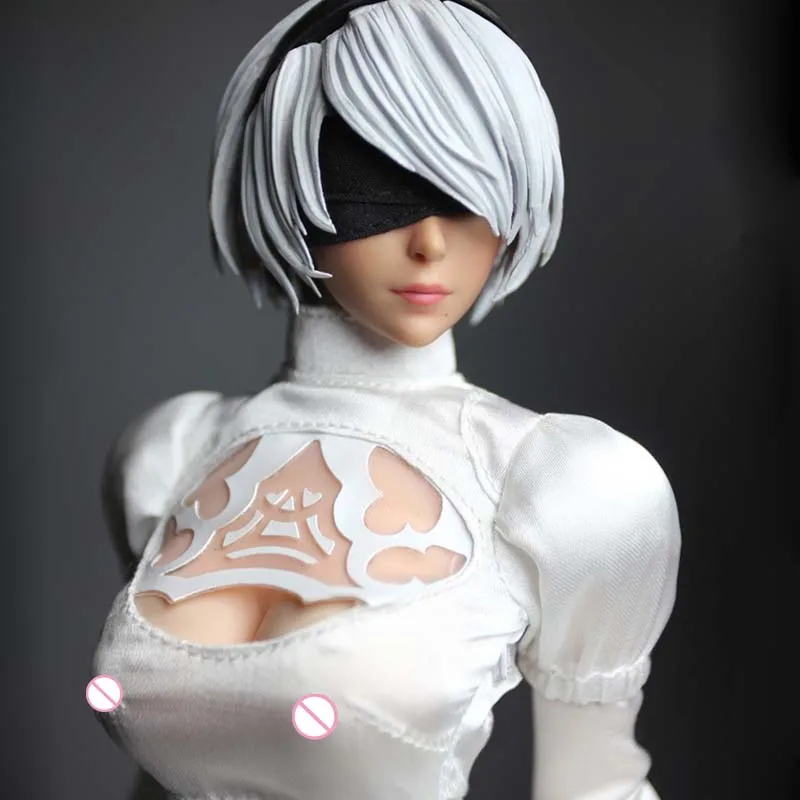 Mnotht SET026 1/6 Сексуальная 2b белая девушка платье женская одежда костюм аксессуар