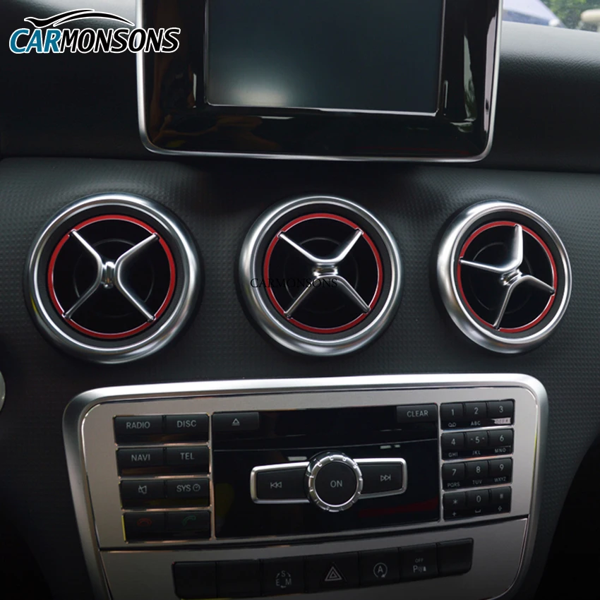 

Carmonsons Air Outlet Sticker Instrument Panel Trim Decoration for Mercedes Benz A B GLA CLA Class W176 W246 X156 Car Styling