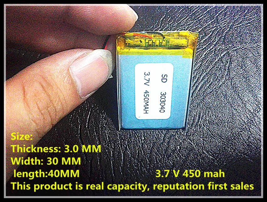 

3.7V,450mAH,[303040] PLIB; polymer lithium ion / Li-ion battery for dvr,GPS,mp3,mp4,cell phone,speaker