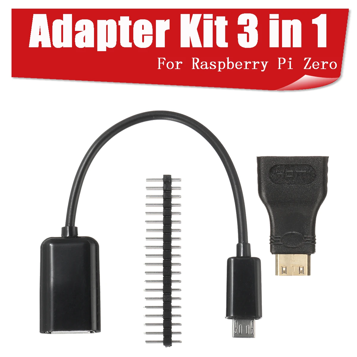 3 в 1 Мини HD к HD адаптер+ Micro USB к USB Женский Кабель питания+ 40P Pin наборы для Raspberry Pi Zero