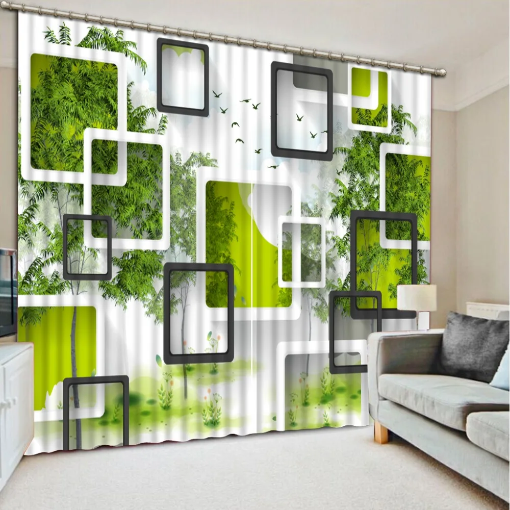  2017 Simple Tree Box Curtains For Living Room Kitchen Window Bedroom ackout Shade Window Curtains - 32826913384