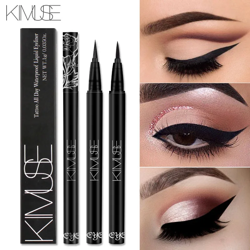 

KIMUSE Black Long-lasting Waterproof Liquid Eyeliner Eye Liner Pen Pencil Makeup Rose Crayon Highlighter Cosmetic Eyeshadow Tool