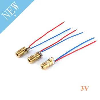 

20pcs 650nm 6mm 3V 5mW Laser Dot Diode Module Red Copper Head