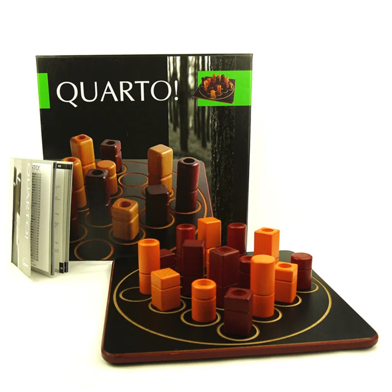

Quarto Board Game 2 Players To Play Funny Party Games France Game chess Puzzle Wooden