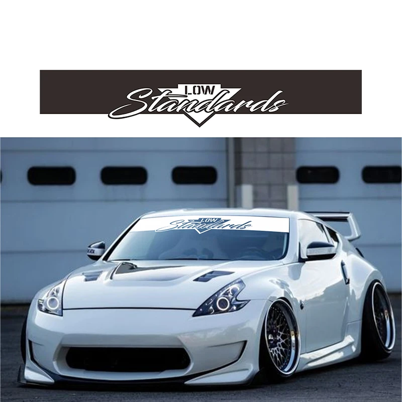 145cm X 25cm Low Standards Banner Windshield Sticker Decal Style