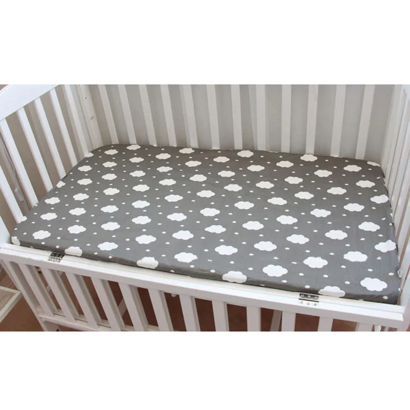 Muslin Cotton Baby Bedding Sets Crib Bed Sheets Newborn Baby Bed Bedspreads For Toddler Infant Customizable Drop Shipping - Цвет: Style 17