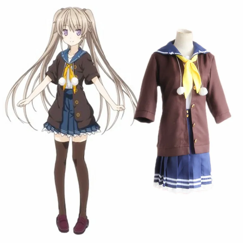 Aokana: четыре ритма через синий костюм для косплея японского аниме Ao No Kanata Four Rhythm