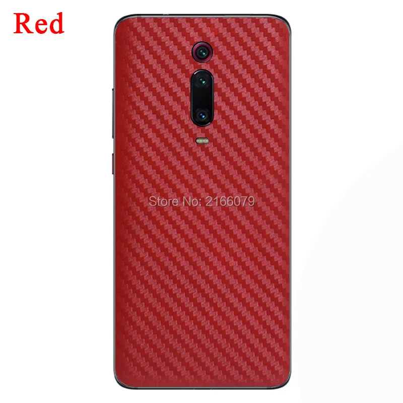 Для Xiao mi Red mi K20 7 Note 7 mi 9 SE 9T Pro A3 CC9 Новинка полное покрытие задняя наклейка Кожа 3D углеродное волокно Защитная пленка для телефона