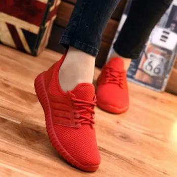 

Spring Popular Breathable men high quality casual shoes fashion men's sneakers comfortable soft shoes Chaussures pour hommes Red