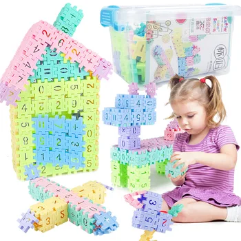 

48-96pcs/set Digital Educational Building Blocks Assembly DIY Creative Bricks Sets Wisdom Development Christmas Gift for kids