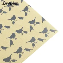 Booksew, хлопок, лен, холст, ткань, метров, с принтом птиц, тиссу, сделай сам, диван, подушка, скатерть, занавеска, Cabas Telas, пэчворк, Algodon