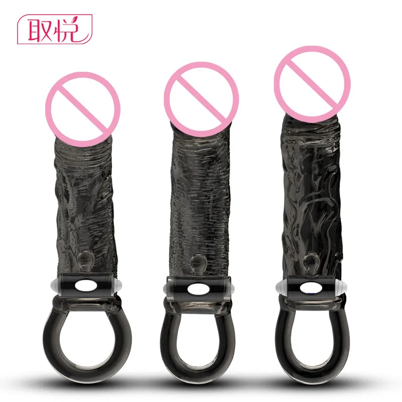 Please me Penis sleeve Penis enlargement Penis extender bomba peniana pro extender peineili Reusable Condoms Sex toys for men